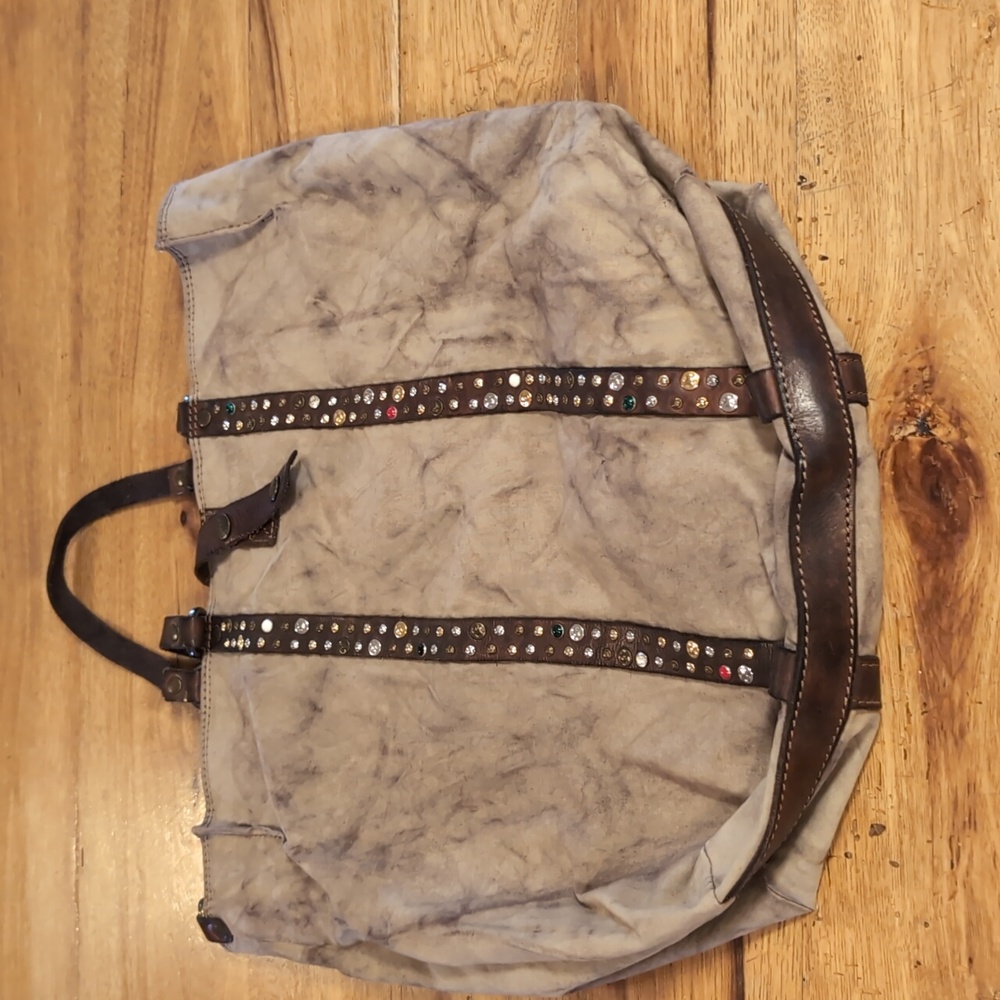 Campomaggi large distressed canvas tote